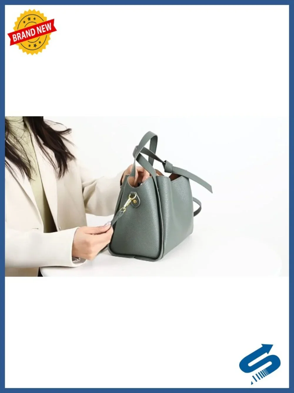 Women's PU Leather Tote Satchel Crossbody Purse with Handles